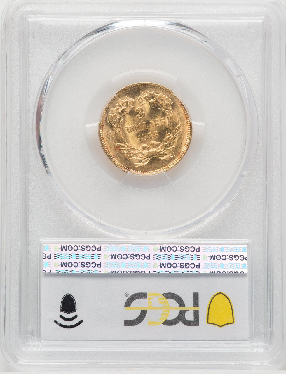 1878 $3 CAC Three Dollar Gold Pieces PCGS MS64 (768706001)