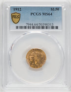 1912 $2.50 Indian Quarter Eagle PCGS MS64