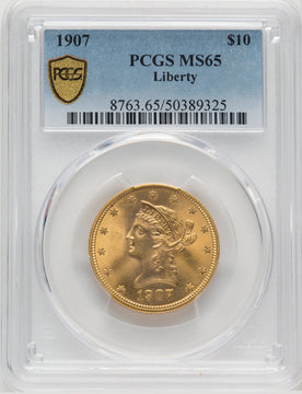 1907 $10 Liberty Liberty Eagle PCGS MS65