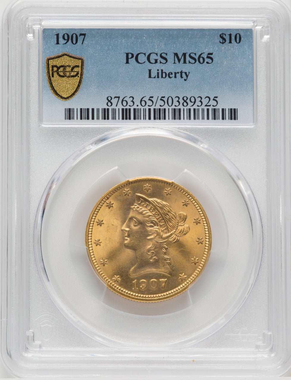 1907 $10 Liberty Liberty Eagle PCGS MS65
