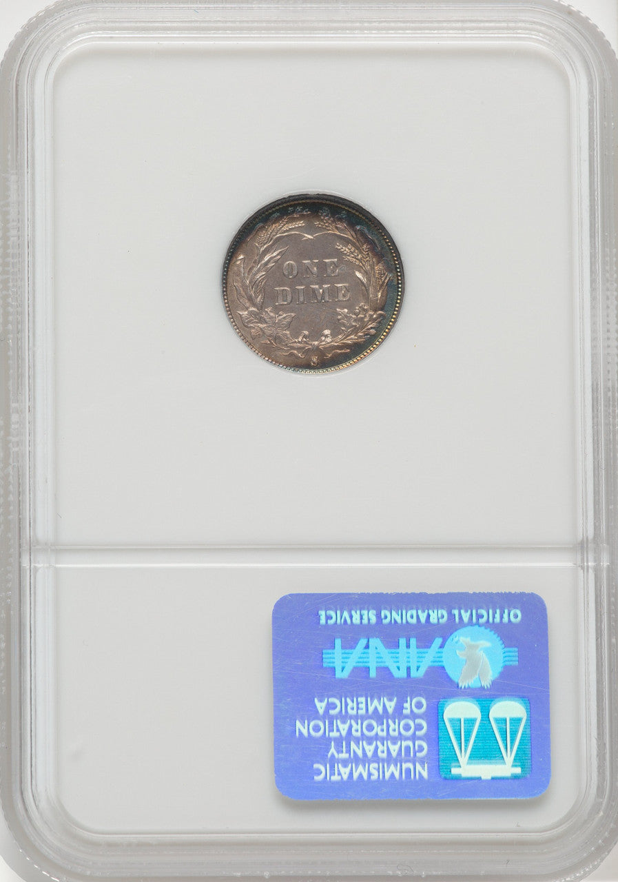 1893-S/S 10C FS-501 Barber Dime NGC MS62