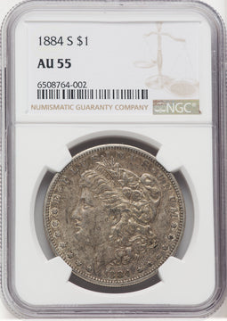 1884-S $1 Morgan Dollar NGC AU55 (769155007)
