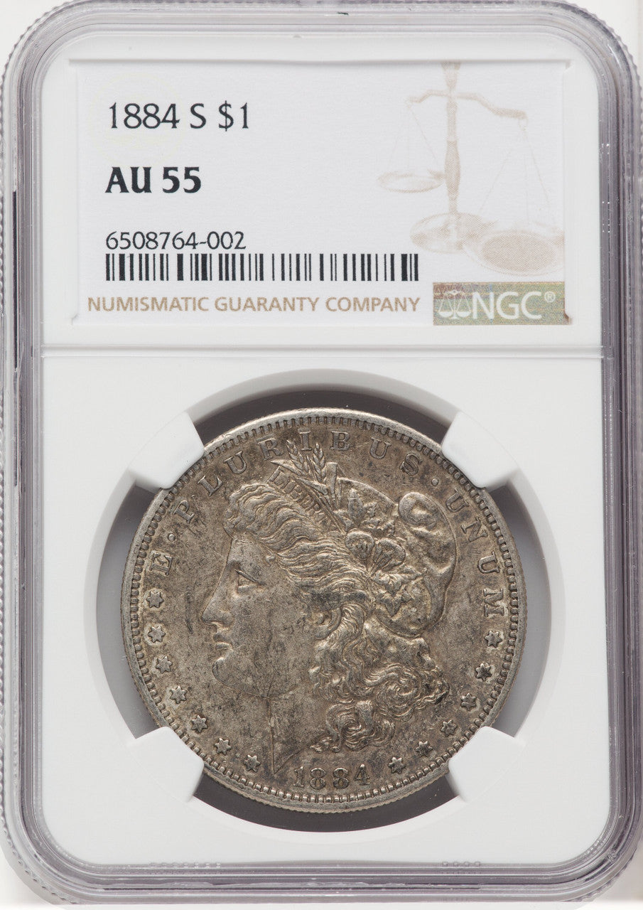 1884-S $1 Morgan Dollar NGC AU55 (769155007)