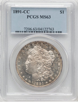 1891-CC Morgan Dollar PCGS MS63 (769159024)