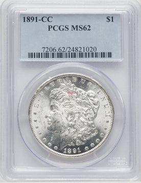 1891-CC $1 Morgan Dollar PCGS MS62 (769159023)