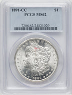 1891-CC $1 Morgan Dollar PCGS MS62 (769159023)