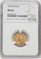 1914-D $2.50 Indian Quarter Eagle NGC MS62 (769159042)