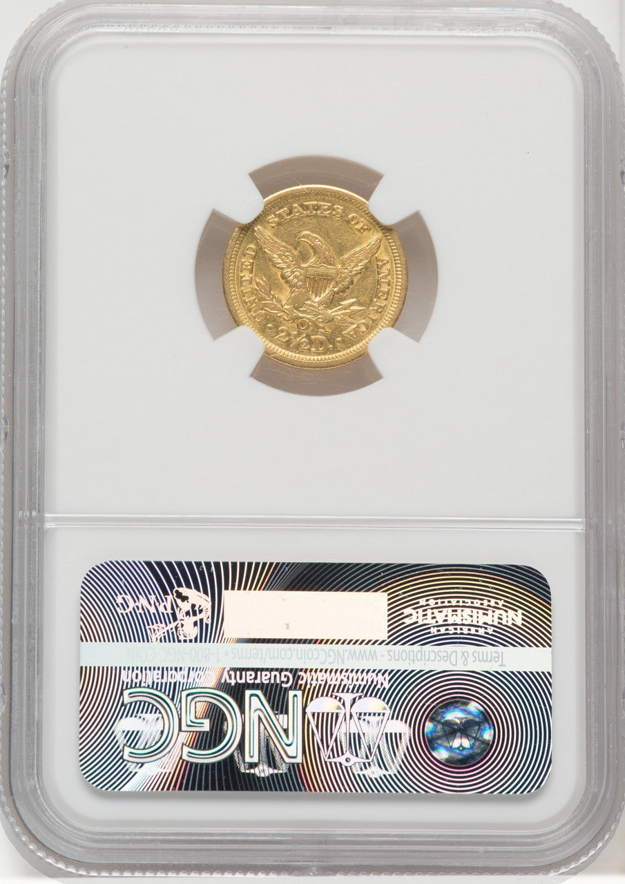 1852-O $2.50 Liberty Quarter Eagle NGC AU55