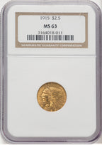 1915 $2.50 Indian Quarter Eagle NGC MS63 (769159045)