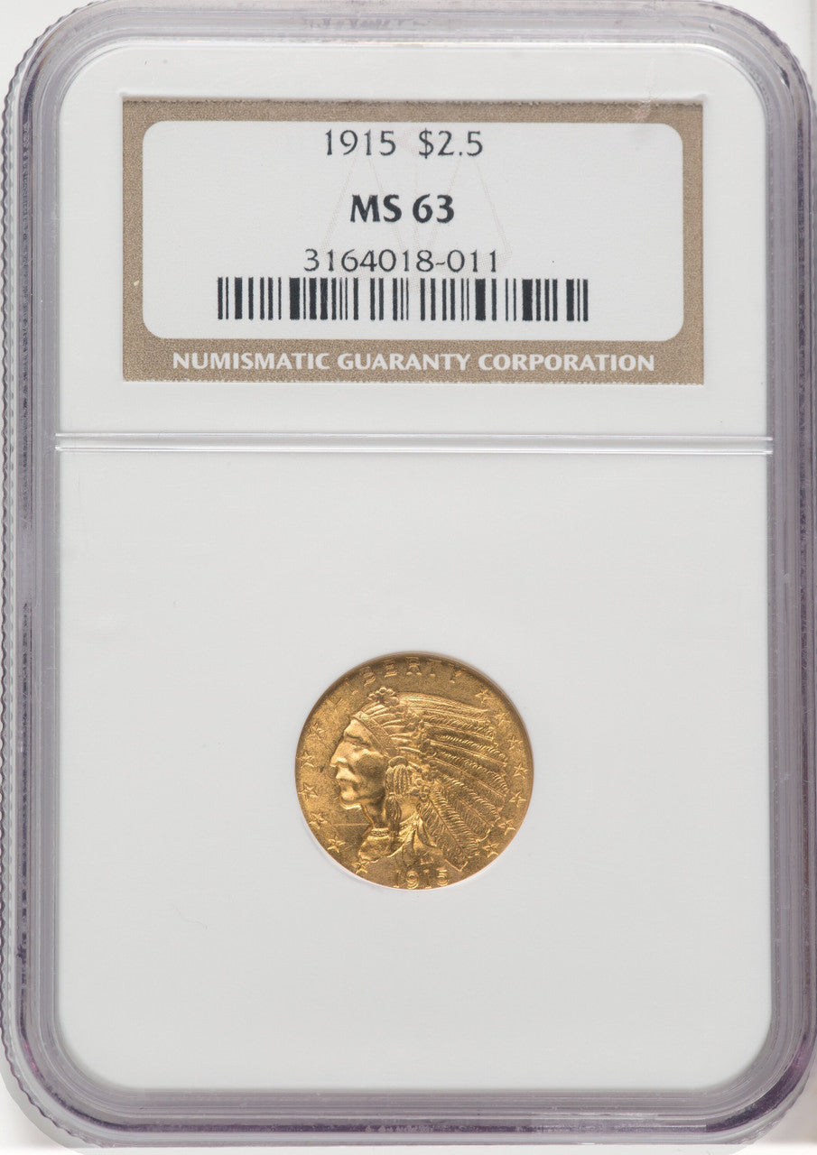 1915 $2.50 Indian Quarter Eagle NGC MS63 (769159045)