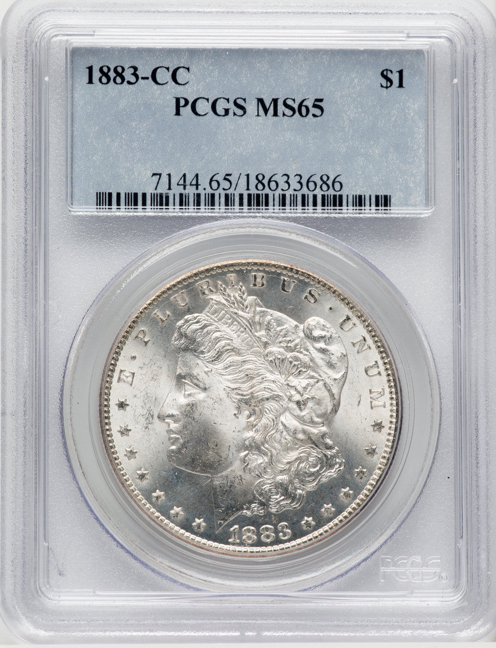 1883-CC Morgan Dollar PCGS MS65