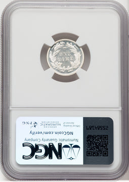 1880 10C CA Proof Seated Dime NGC PR68