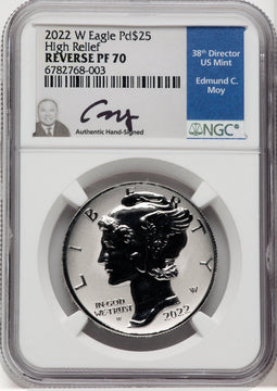 2022-W Palladium Eagle 1 oz REV Ed Moy NGC PF70