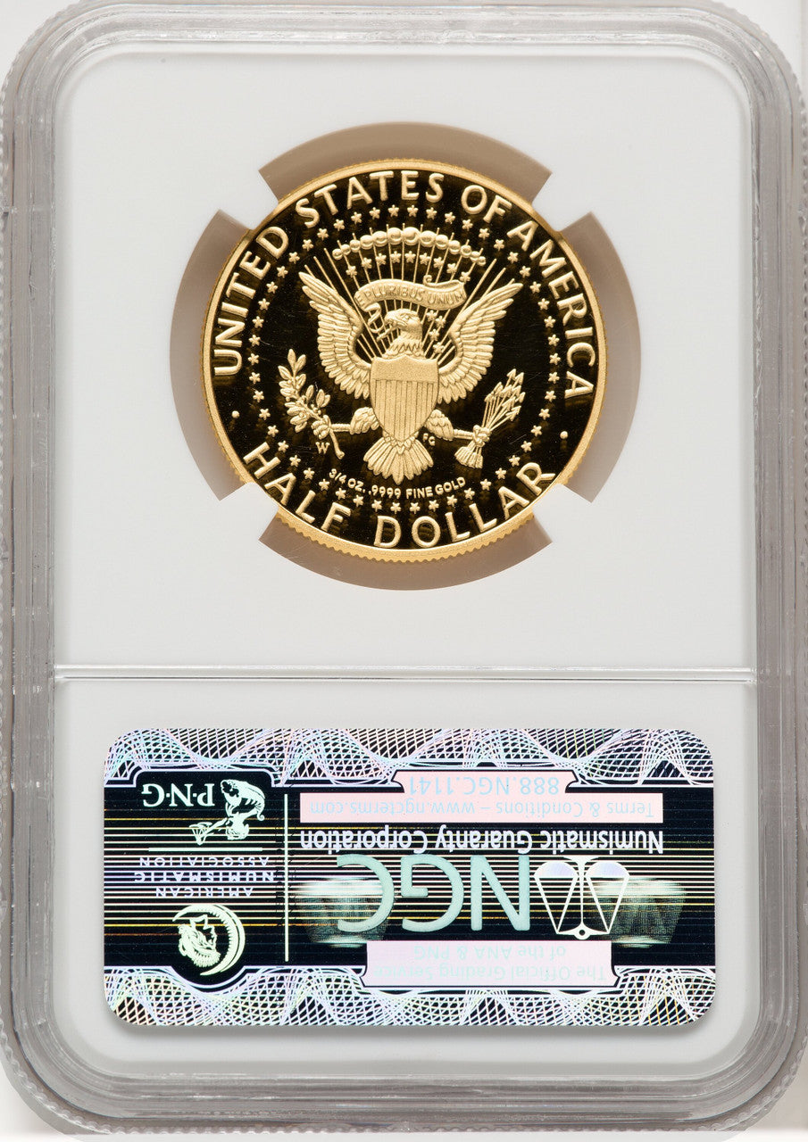 2014-W 50C Kennedy Gold 50th Anniversary First Strike Proof Kennedy Half Dollar NGC PR70 (769274001)
