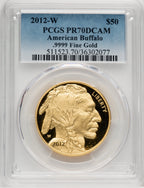 2012-W $50 One-Ounce Gold Buffalo Blue Gradient PCGS PR70