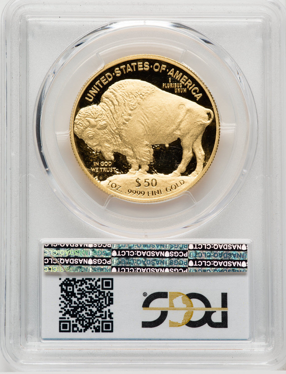 2012-W $50 One-Ounce Gold Buffalo Blue Gradient PCGS PR70
