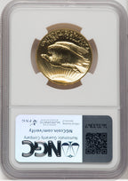 2009 $20 One-Ounce Gold Ultra High Relief Twenty Dollar Brown Label NGC MS70 (769400042)