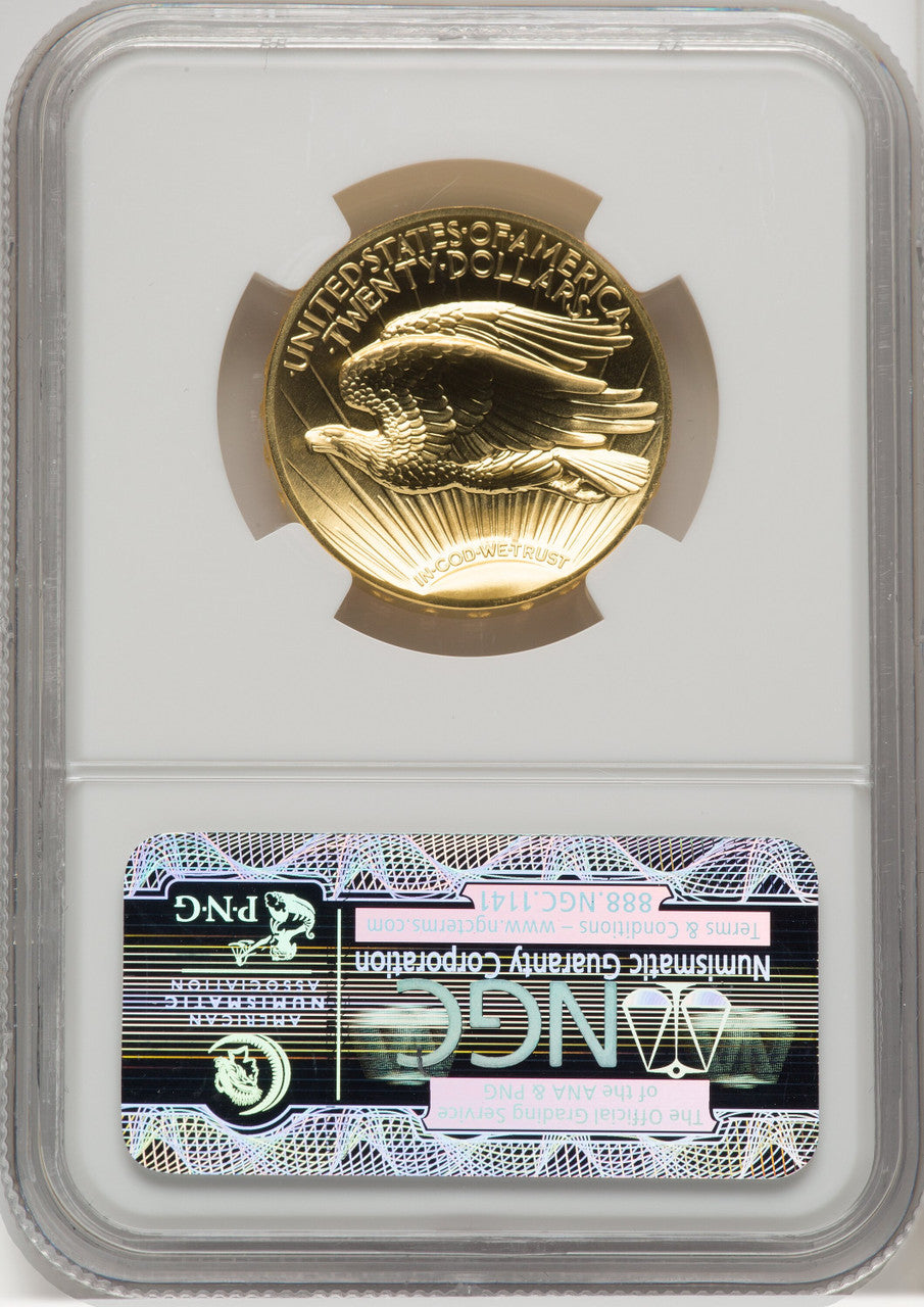 2009 $20 One-Ounce Gold Ultra High Relief Twenty Dollar NGC MS70 (769386004)