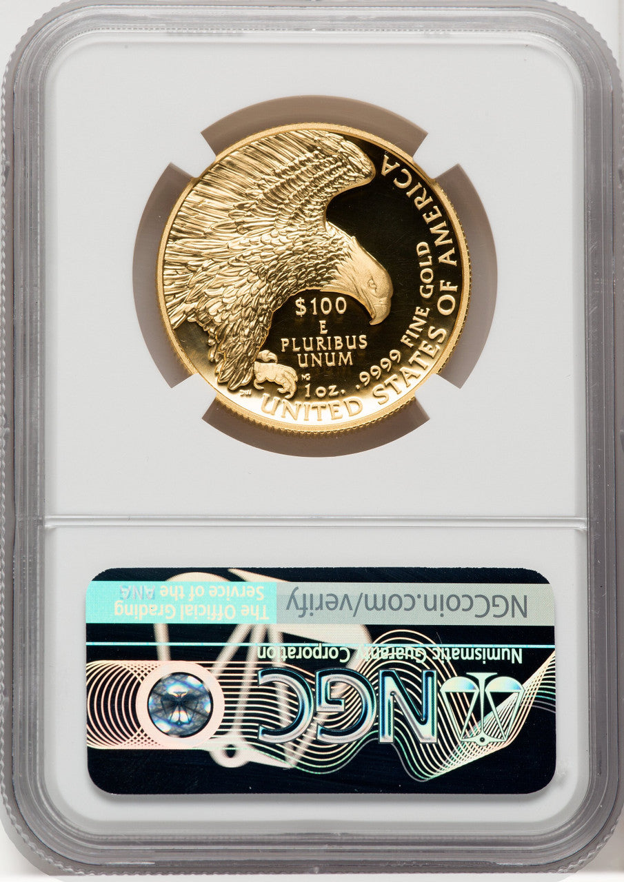 2019-W $100 High Relief Enhanced First Strike ER Mike Castle NGC MS70
