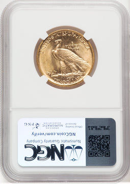 1908 $10 NO MOTTO Indian Eagle NGC MS65