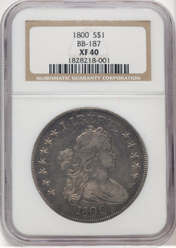 1800 $1 B-16 BB-187 Early Dollar NGC XF40
