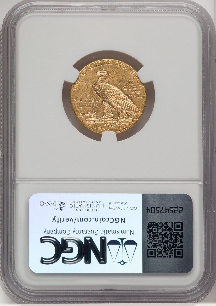 1911-D $5 Indian Half Eagle NGC MS61 (769295030)