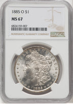 1885-O $1 Morgan Dollar NGC MS67 (769303007)