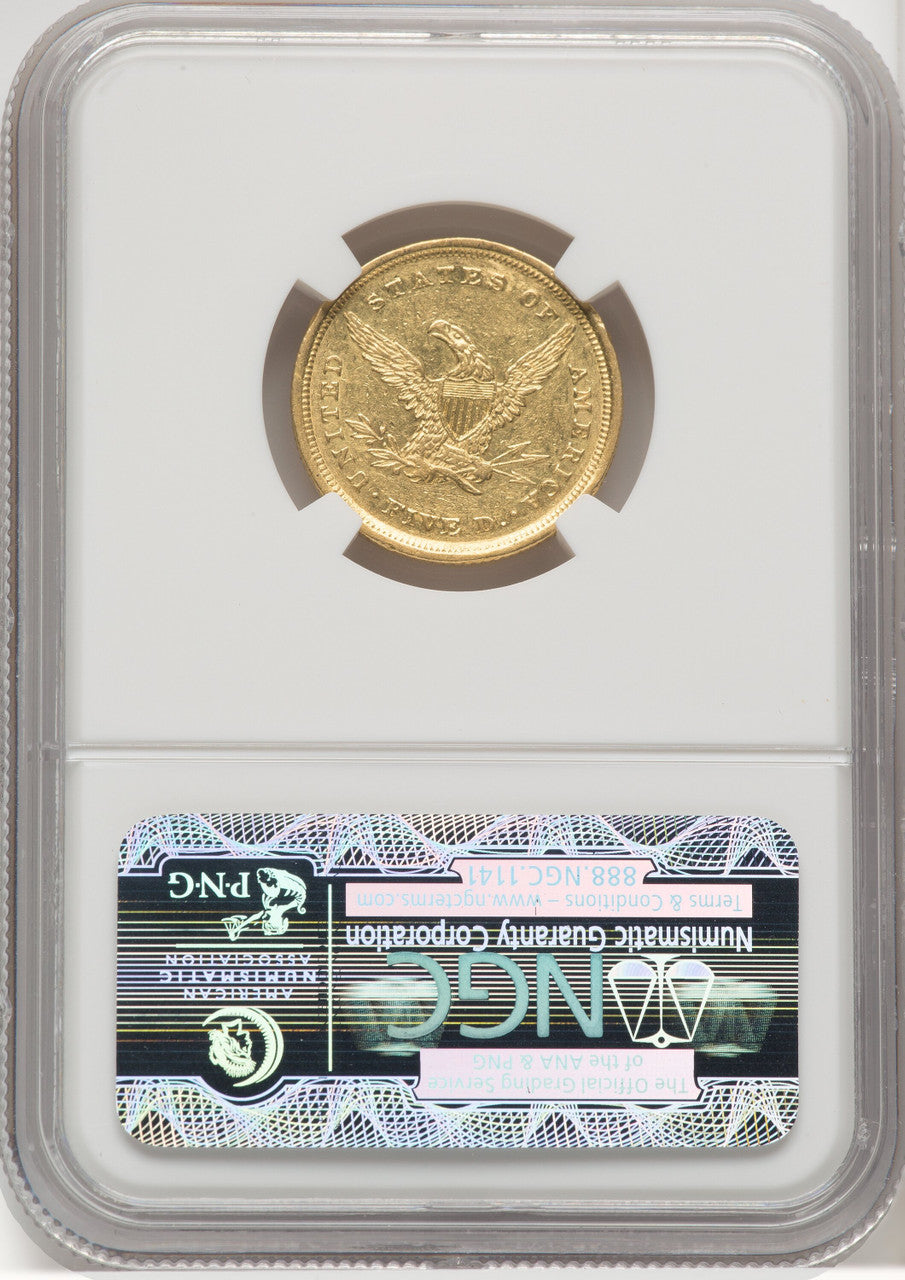 1839-C $5 Liberty Half Eagle NGC AU55
