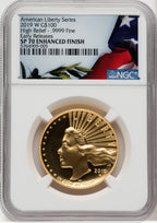 2019-W $100 High Relief Enhanced Finish First Strike NGC SP70