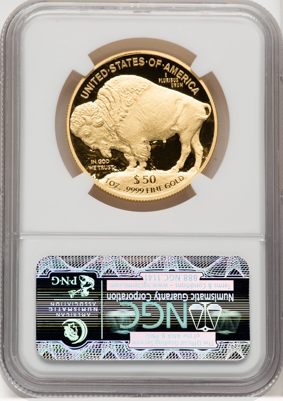 2013-W One-Ounce Gold Buffalo First Strike ER Blue NGC PF70 (769433002)