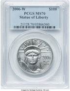 2006-W $100 One-Ounce Platinum Eagle Burnished PCGS MS70 (770569092)