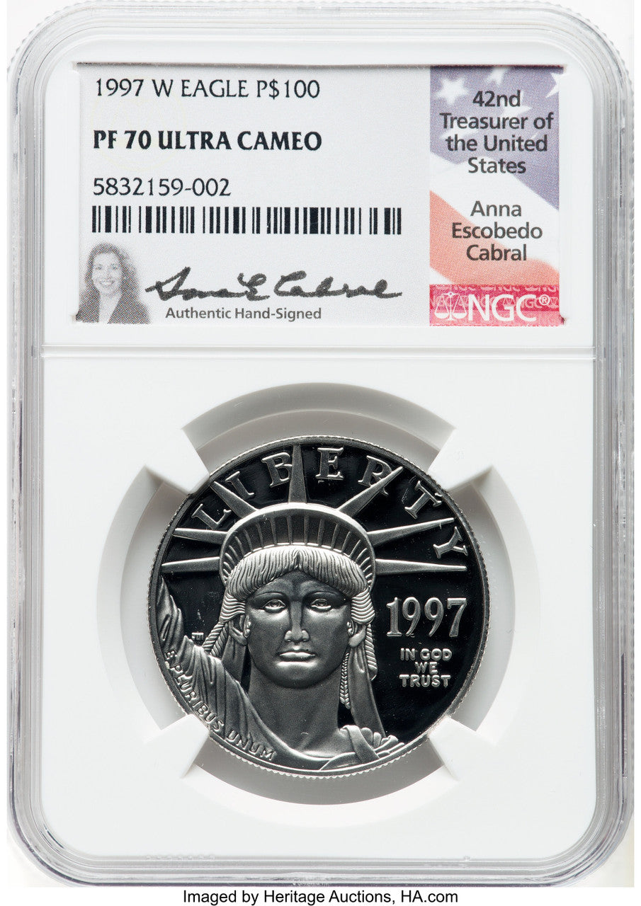 1997-W $100 One-Ounce Platinum Eagle Statue of Liberty NGC PF70 (770569060)