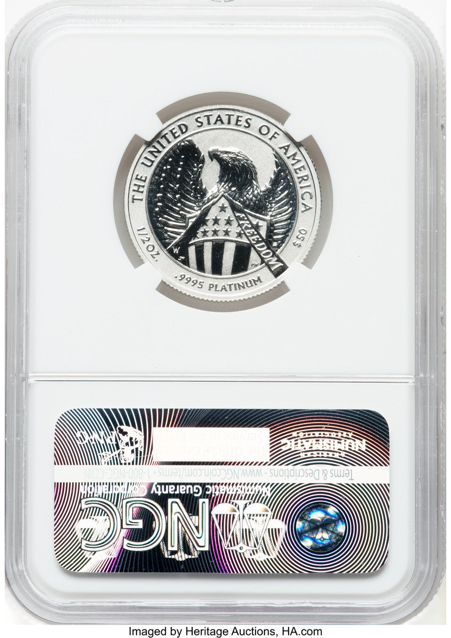 2007-W $50 Half-Ounce Platinum Eagle Reverse Proof NGC PF70 (770569102)