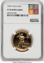 1990-P $25 Half-Ounce Gold Eagle NGC PF70 (770569043)