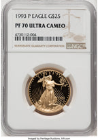 1993-P $25 Half-Ounce Gold Eagle NGC PF70