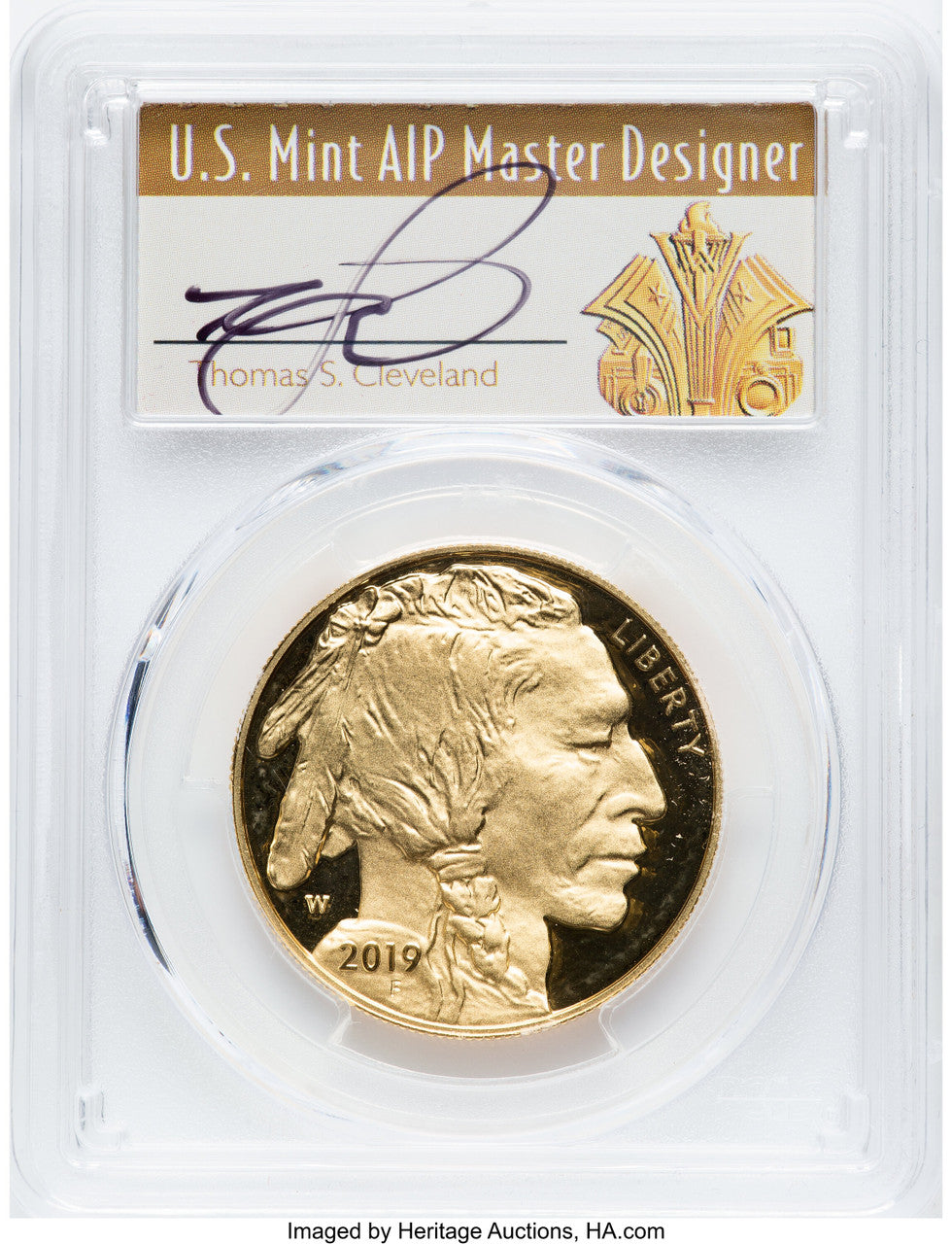 2019-W $50 One-Ounce Gold Buffalo FDI Philadelphia PCGS PR70