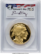 2015-W $50 One-Ounce Gold Buffalo .9999 Fine Gold First Day of Issue - Washington Moy Signature PCGS PR70