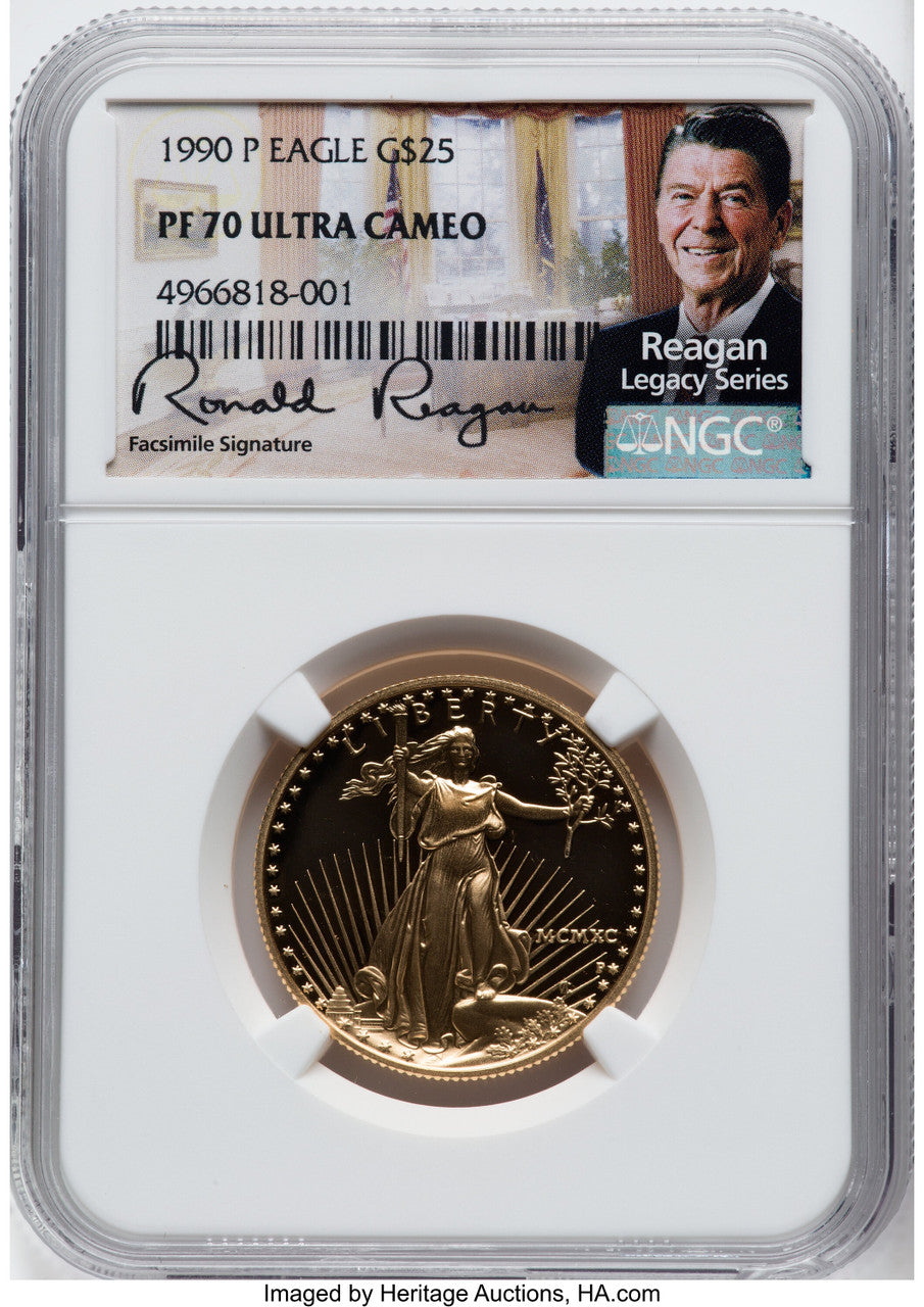 1990-P $25 Half-Ounce Gold Eagle NGC PF70 (770569042)