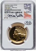 2019-W $100 High Relief Enhanced First Strike NGC MS70 (770569202)