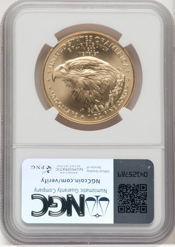 2023 $50 One-Ounce Gold Eagle First Strike ER Mike Castle NGC MS70