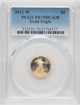 2012-W $5 Tenth-Ounce Gold Eagle PCGS PR70
