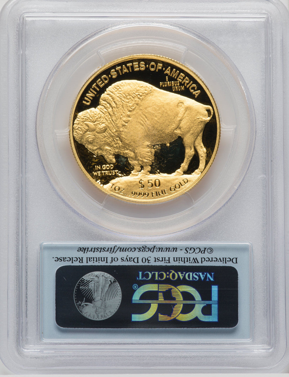 2014-W $50 One-Ounce Gold Buffalo First Strike FS Flag PCGS PR70