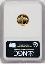 2008-W $5 Tenth-Ounce Gold Buffalo First Strike ER Blue NGC PF70