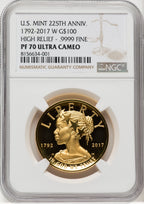 2017-W $100 Gold American Liberty High Relief NGC PF70
