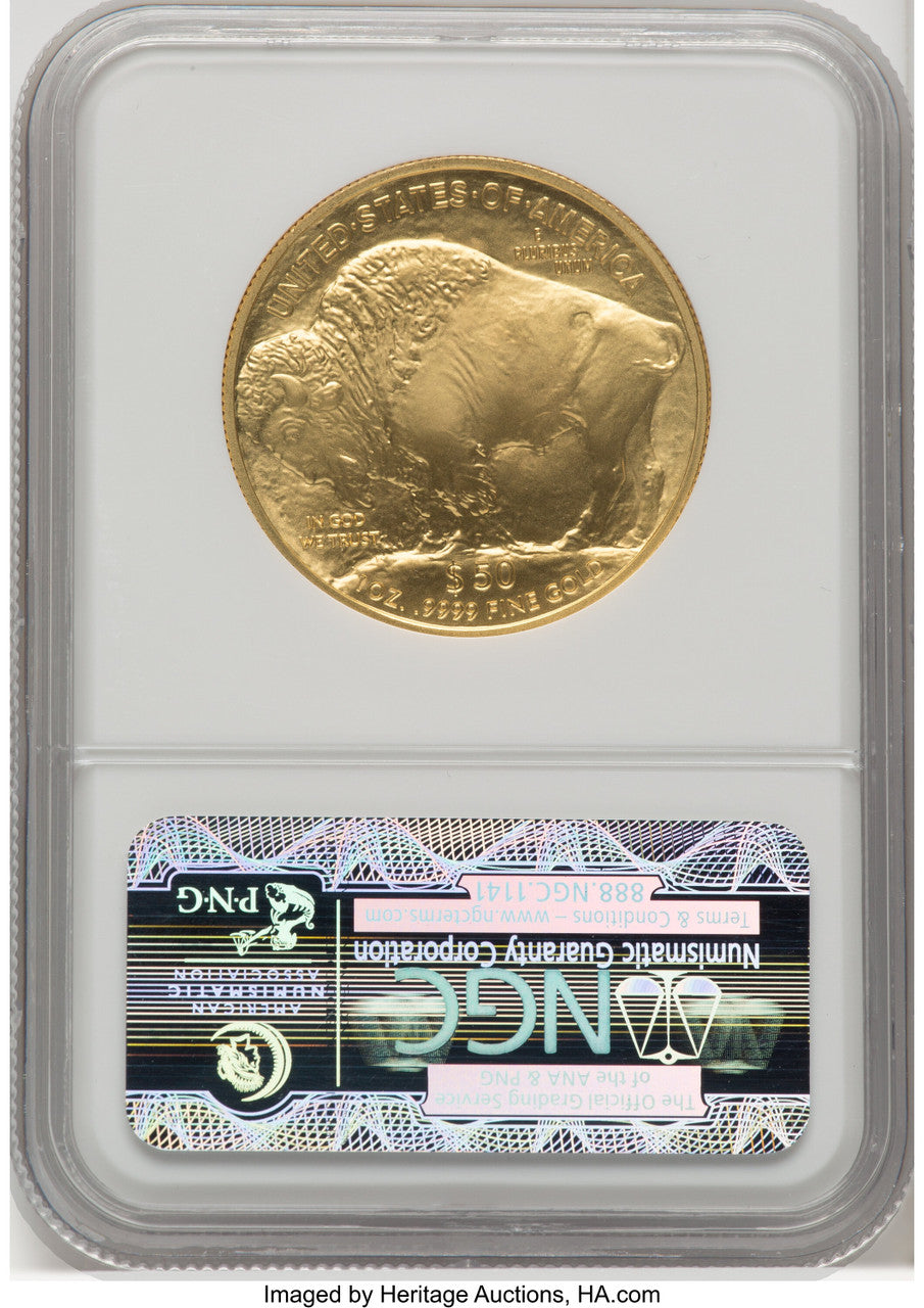2008-W $50 One-Ounce Gold Buffalo NGC MS70