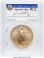 2019-W $50 Gold Eagle Burnished First Day of Issue Denver Moy PCGS SP70 (770569197)