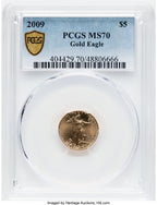 2009 $5 Tenth-Ounce Gold Eagle PCGS MS70 (770569123)