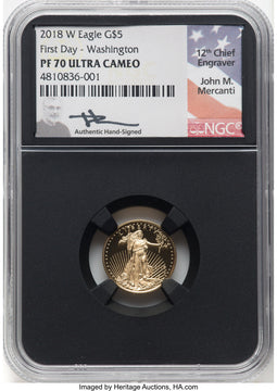 2018-W Gold American Eagle 4-Coin Set NGC PF70 Mercanti