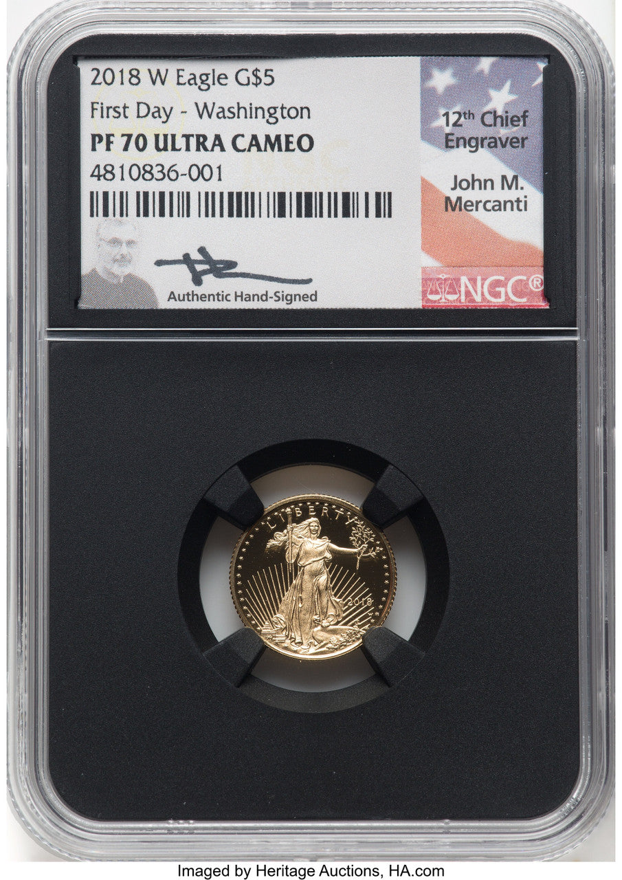 2018-W Gold American Eagle 4-Coin Set NGC PF70 Mercanti