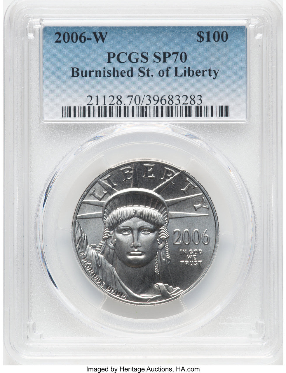 2006-W $100 One-Ounce Platinum Eagle Burnished PCGS MS70 (770569094)